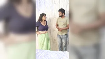 Busty Aunty Showing Off Her Massive Boobs In Tight Blouse