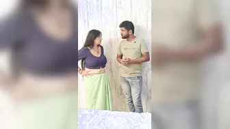 Busty Aunty Showing Off Her Massive Boobs In Tight Blouse