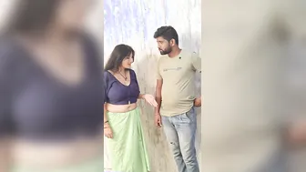 Busty Aunty Showing Off Her Massive Boobs In Tight Blouse