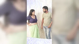 Busty Aunty Showing Off Her Massive Boobs In Tight Blouse