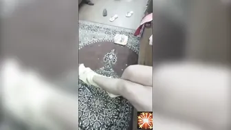 Busty Aunty In Glasses Stripping And Showing Her Goods On Camera