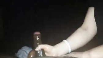 Desi Aunty Giving Slow Handjob Making Him Cum All Over Her Hands