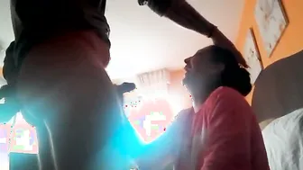 Chubby Married Woman Sucking Hubby's Dick Hiding Her Shy Face