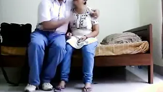 Married Aunty Kissing Her Man Passionately In Private Moment