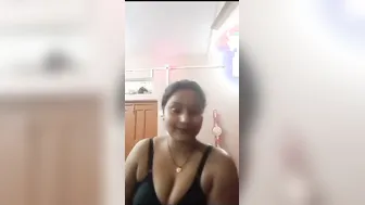 Busty Desi Aunty Exposing Her Huge Melons For The Camera Today
