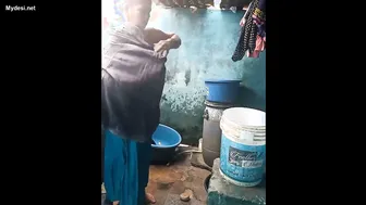 Married Woman Taking Her Clothes Off For Private Bathing Video