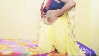 Married Woman Removing Saree Exposing Her Body For Private Show