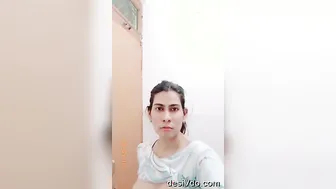 Indian Aunty Recording Herself Naked Teasing In Bedroom Mirror