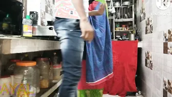 Thick Aunty Called Home Getting Fucked Hard In Kitchen Corner