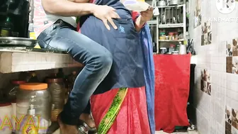 Thick Aunty Called Home Getting Fucked Hard In Kitchen Corner