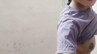 Squeezing Aunty Big Boobs Hard While Pounding Her Rough