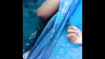 Aunty Bent Over In The Market Sucking Dick Showing Her Ass