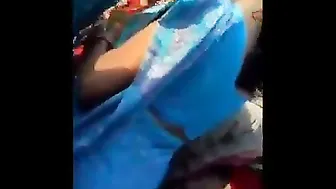 Aunty Bent Over In The Market Sucking Dick Showing Her Ass