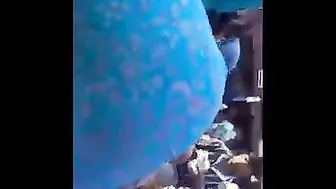 Aunty Bent Over In The Market Sucking Dick Showing Her Ass