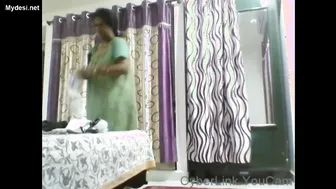 Telugu Aunty Changing Dress Caught By Her Stepson On Hidden Cam