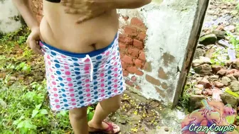 Step Aunty Caught Fucking Stranger Outside In Risky Public Spot