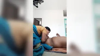 Cheating Wife Blowing Her Younger Brother In Law Behind Door