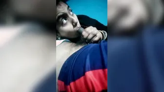 Young Wife Giving Sloppy Wet Blowjob Swallowing Every Drop