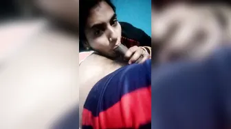 Young Wife Giving Sloppy Wet Blowjob Swallowing Every Drop