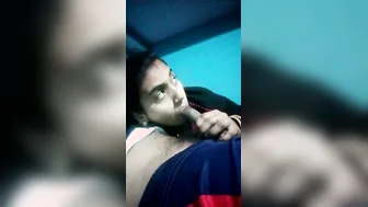 Young Wife Giving Sloppy Wet Blowjob Swallowing Every Drop