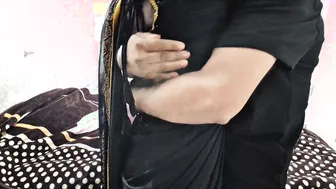 Indian Wife Getting Pounded Wearing Nothing But Black Saree