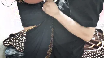 Indian Wife Getting Pounded Wearing Nothing But Black Saree