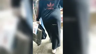 Curvy Aunty Twerking Her Thick Ass Wearing Traditional Dress