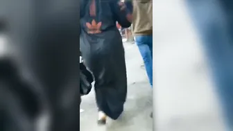 Curvy Aunty Twerking Her Thick Ass Wearing Traditional Dress