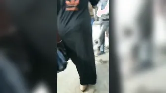 Curvy Aunty Twerking Her Thick Ass Wearing Traditional Dress