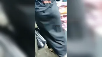 Curvy Aunty Twerking Her Thick Ass Wearing Traditional Dress