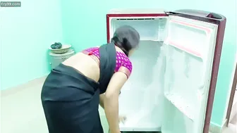 Watching Aunty Bending Over Showing Her Thick Curves At Home
