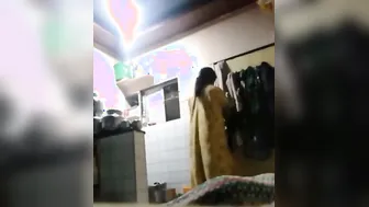 Catching My Mature Aunty Changing Clothes In Her Bedroom Alone