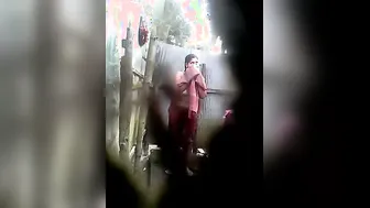 Spying On Next Door Married Aunty Taking Hot Shower Again