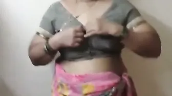 Married Aunty Removing Her Traditional Saree Before Getting Wild