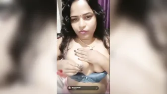 Busty Aunty Stripping Bare In Private Video Call Showing All
