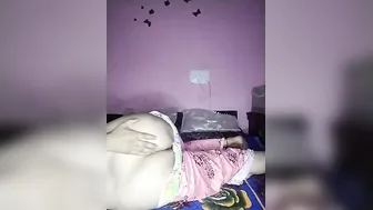 Busty Indian Aunty Teasing With Her Massive Boobs Out
