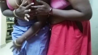 Tamil Aunty And Her Girlfriend Kissing And Fingering Each Other