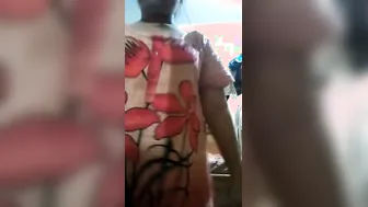 Chubby Village Wife Showing Her Big Tits And Fat Pussy