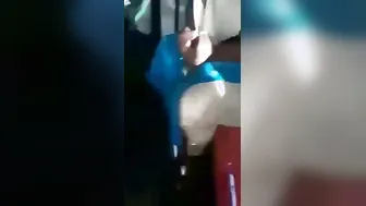 Married Woman Flashing Her Big Tits Inside The Car
