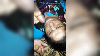 Mature Aunty Taking A Facial Cumshot From Younger Guy