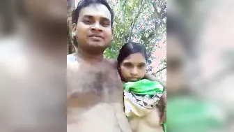 Horny Couple Fucking Outdoors In The Woods