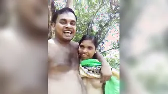 Horny Couple Fucking Outdoors In The Woods