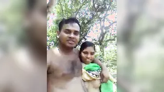 Horny Couple Fucking Outdoors In The Woods
