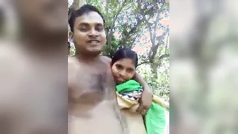 Horny Couple Fucking Outdoors In The Woods