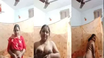 Sexy Indian Housewife Stripping Naked On Camera For You