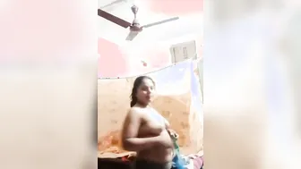 Sexy Indian Housewife Stripping Naked On Camera For You