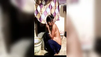 Pregnant Wife Caught Naked Taking Bath In Hidden Camera