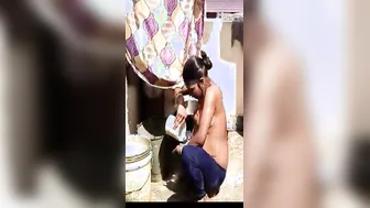 Pregnant Wife Caught Naked Taking Bath In Hidden Camera