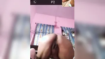 Horny Married Woman Masturbating During Live Video Call