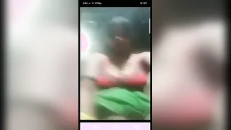 Married Woman Flashing Huge Tits On Selfie Video